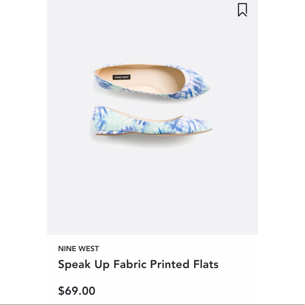 Nine West Speak Up Printed Fabric Flats